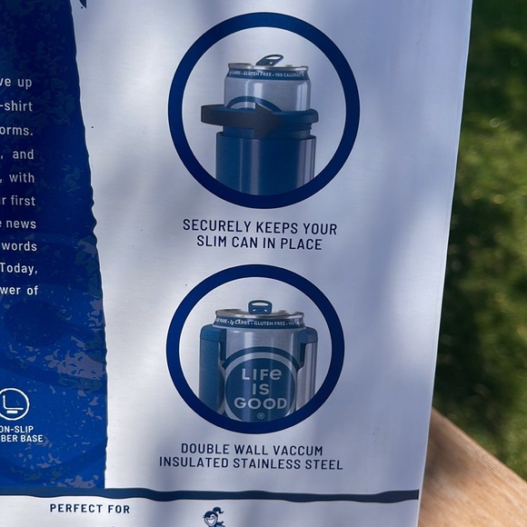 Life is Good 2-Pack Slim Can Coolers Purple Daisy Design The Art of Optimism - Picture 8 of 9